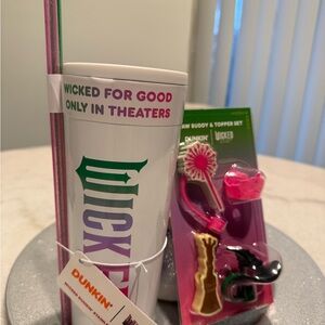Dunkin x Wicked Tumbler and Straw Toppers
